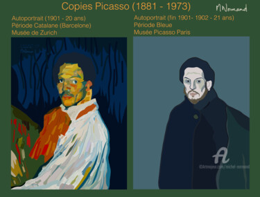 2024-10-15 Picasso (1881 – 1973)  - 2 Autoportraits